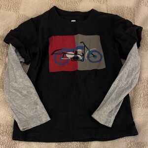 Tea Collection Black and Gray Motorcycle Long Sleeve Tee